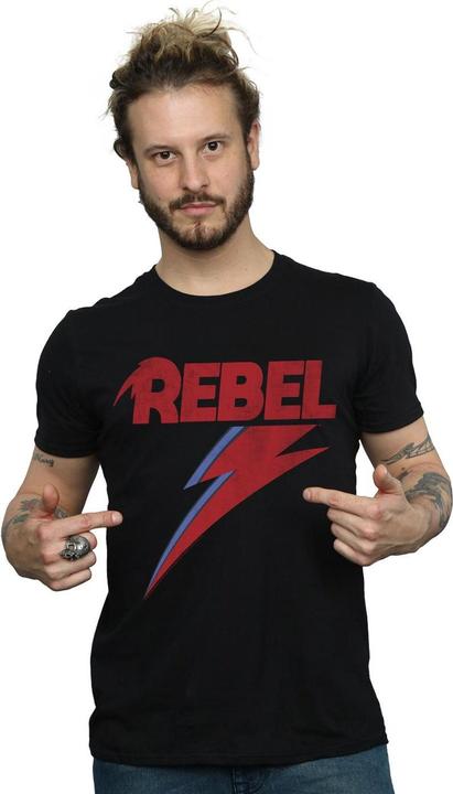 Produktbild David Bowie Distressed Rebel TShirt (XXL)