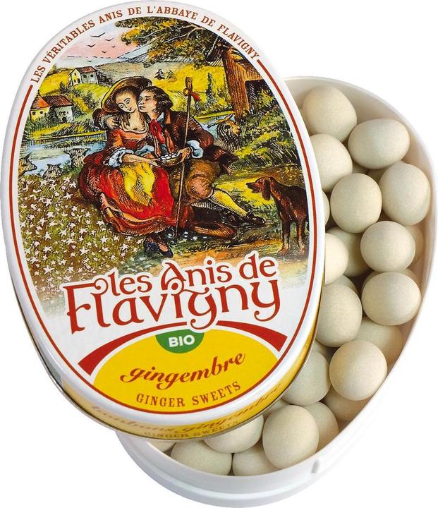 Immagine prodotto Les Anis de Flavigny Caramelle biologiche allo zenzero in scatola (1 pz., 50 g)