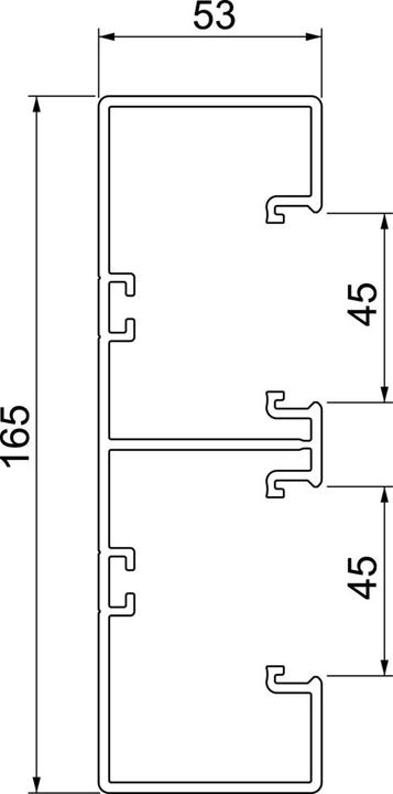 Immagine prodotto OBO Bettermann OBO GK-53165RW Rapid 45-2 2 pezzi per l'installazione di dispositivi in bianco puro (200 cm)
