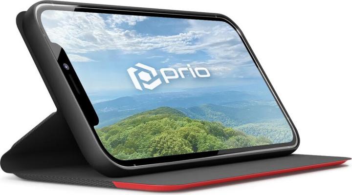 Produktbild prio Book Case Fashion für iPhone 12/12 Pro schwarz-rot (Apple iPhone 12 Pro)