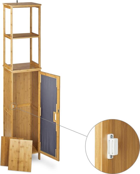 Actual product image Relaxdays Bathroom shelf (33.5 x 28 x 170 cm)