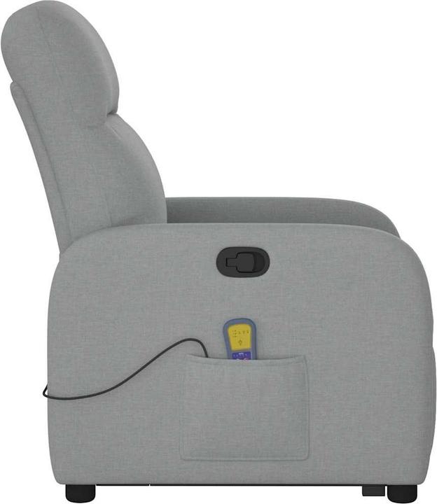 Immagine prodotto VidaXL Poltrona massaggiante con ausilio per la risalita Tessuto grigio chiaro