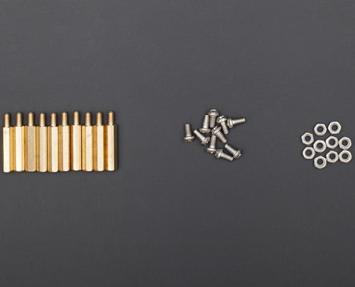 Produktbild DFRobot M3x20mm Messing Distanzbolzen Abstandhalter Set 10 Stück