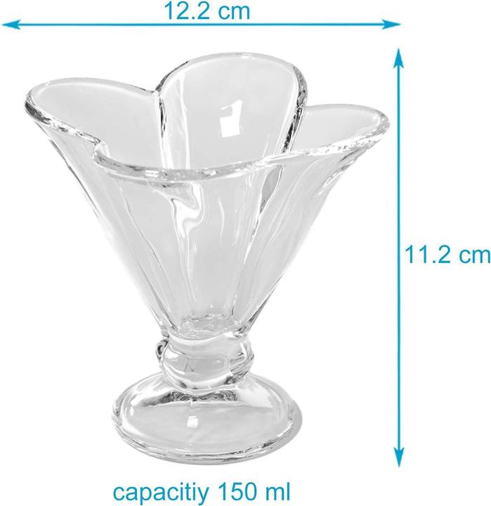 Produktbild Intirilife Eisschalen (4er-Set) mit Standfuss (12.20 cm, 0.15 l, 4 x)