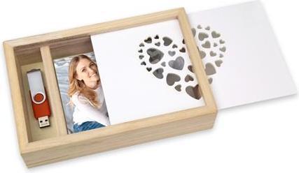 Produktbild ZEP Love Box USB 10x15 Holz für Fotos und Stick (14.5 x 21.5 x 5 cm)