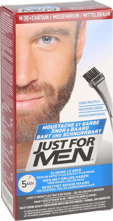 Produktbild Just For Men Pflege-Brush-In-Color-Gel mittelbraun, 1 St. Gel (Mittelbraun)