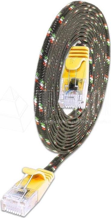 Actual product image Wirewin Slim Toughkabel: UTP, 0.25m, yellow (UTP, CAT6, 0.25 m)