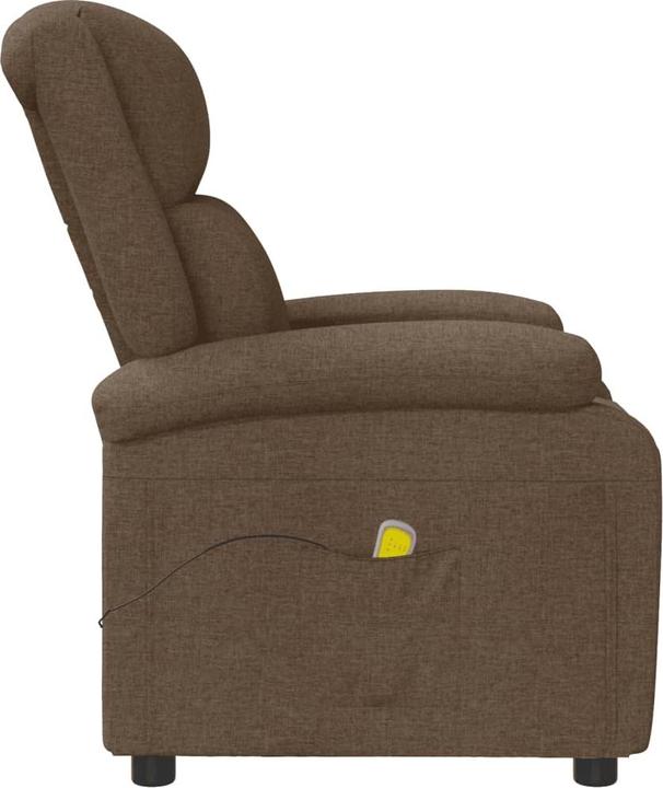 Image du produit VidaXL Fauteuil de massage Fauteuil de télévision Fauteuil relax Fauteuil de relaxation Marron Tissu