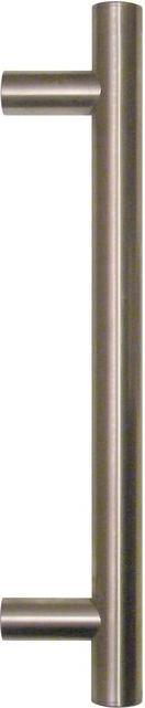 Actual product image Nickal Push handle mounting flat stainless steel matt Ø30mm