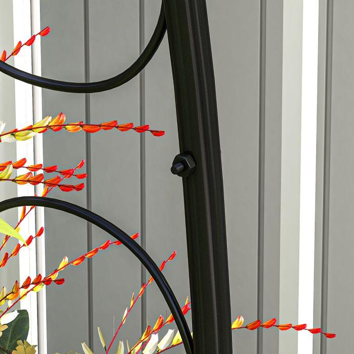 Immagine prodotto Swisshandel24 Rosenbogen Torbogen, Stahl 125x37x230 cm Gartenbogen für Kletterpflanzen Schwarz (125 cm, 37 cm)