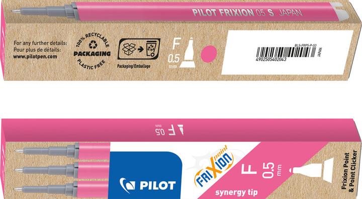 Image du produit Pilot FriXion Refill Point Set à 3 (Recharger, Pink, 0.25 mm)