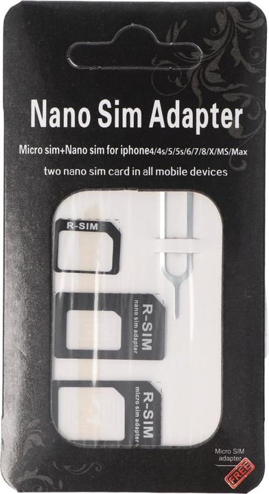 Actual product image AccuCell SIM card adapter 4in1, adapter Micro-SIM to SIM, Nano-SIM to SIM, Nano-SIM to Micro-SIM (SIM holder)