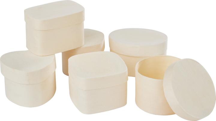 Produktbild VBS XXL Spanschachteln "Formen-Mix", 12er-Set, ca. 4 - 6 cm