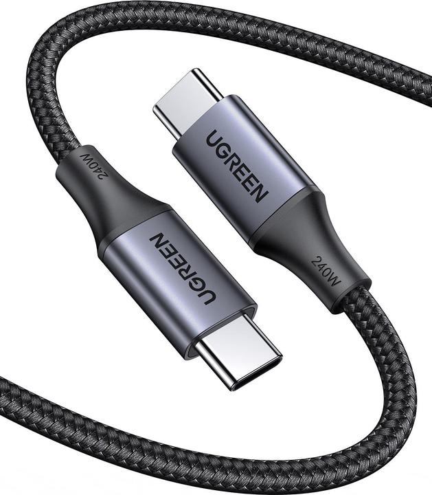 Productafbeelding Ugreen USB-C naar USB-C USB4 kabel, 240W, 2m (zwart) (2 m, USB 2.0)