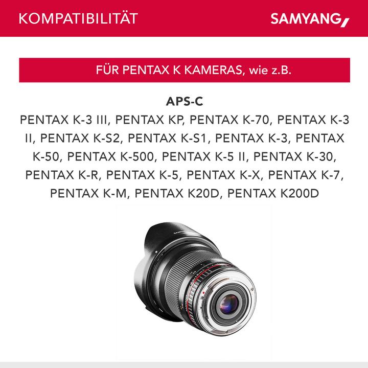 Actual product image Samyang 16mm F2.0 Pentax (Pentax K, APS-C / DX)