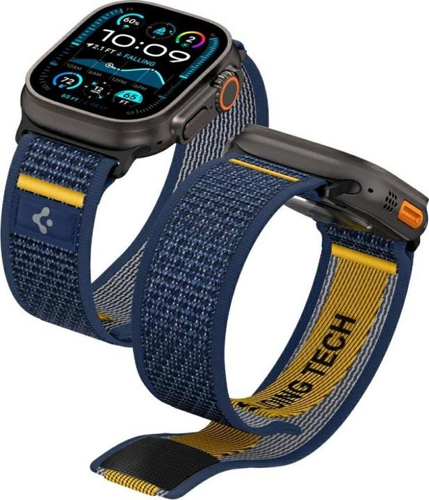 Image du produit Spigen Pasek Athlex Air do Apple Watch 6/7/8/9/10/SE/Ultra 1/Ultra 2 (44/45/46/49 mm) granatowy (Matières plastiques, Tissu)