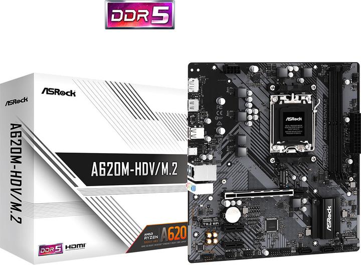Immagine prodotto AsRock A620M-HDV/M.2 (AM5, AMD A620, mATX)