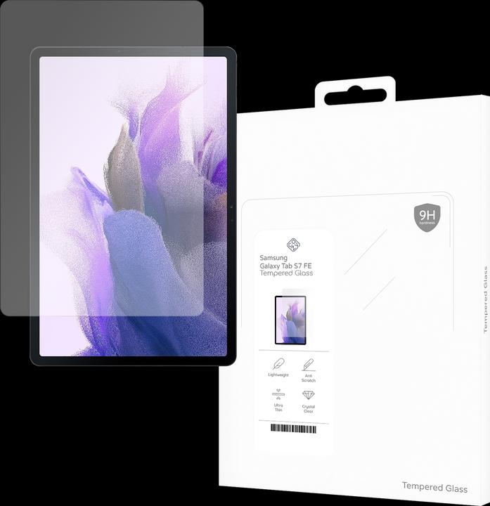 Cazy Protective glass compatible with Samsung Galaxy Tab S7 FE - Tempered glass screen protector (1 Piece, Galaxy Tab S7 FE)
