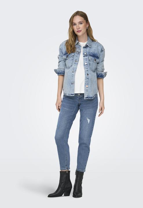 Actual product image Only Maternity Mom OLMCATWALK HIGH WAIST ANKLE DESTROYED Mom Jeans (32)