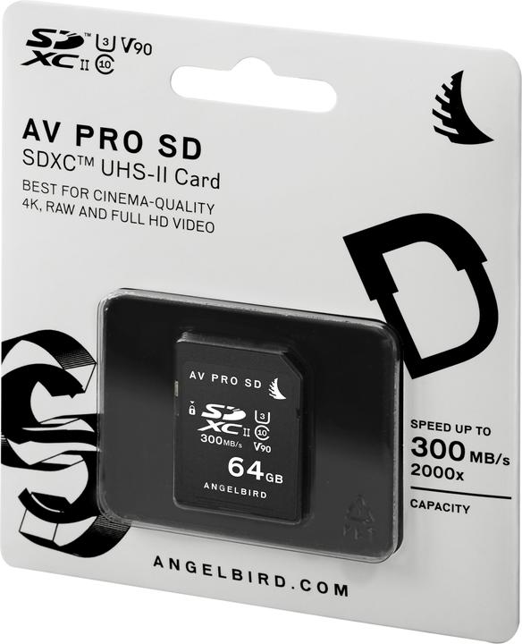 Image du produit Angelbird Carte SD AVpro 64 Go UHS-II (64 Go, SDXC, U3, UHS-II)