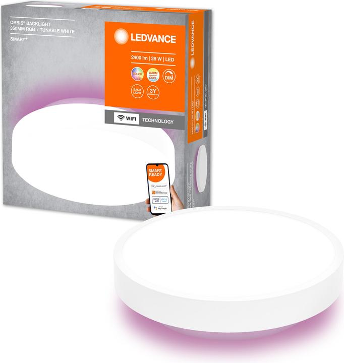Image du produit Ledvance Smart+ Orbis Backlite Round white 35 cm 25W 1500 lum TW +RGB (2400 lm)