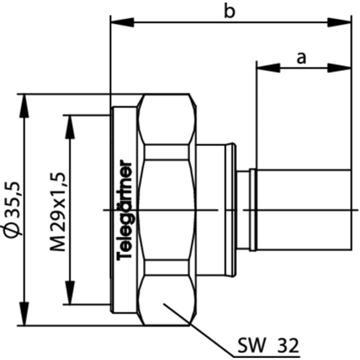 Actual product image Telegärtner J01120A0106 J01120A0106 7-16 DIN connector Plug, straight 50 Ω