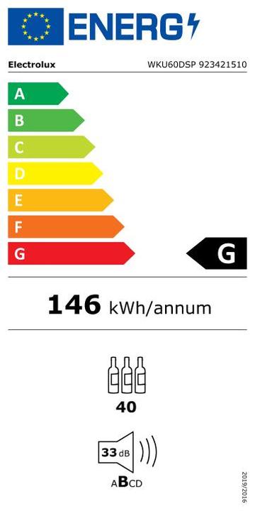 Label énergétique Electrolux WKU60DSP