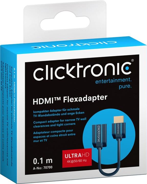 Image du produit Goobay Clicktronic Adaptateur HDMI flexible 0.1m (0.10 m, HDMI)