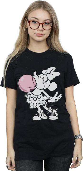 Actual product image Disney Womens/Ladies Minnie Mouse Gum Bubble Cotton Boyfriend T-Shirt (XXL)