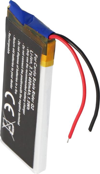 Immagine prodotto Cardo Batteria adatta per Scala Rider Q2 Battery, Scala Rider Q2 Pro (1 pz., Specifico del dispositivo, 400 mAh)