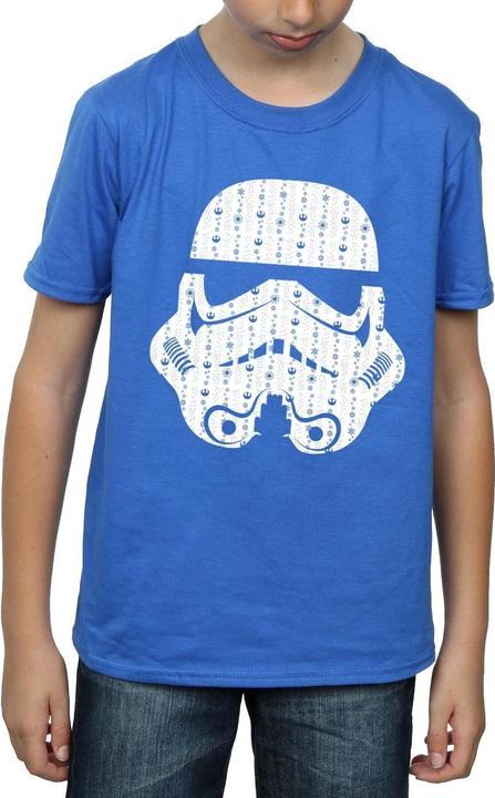 Immagine prodotto Star Wars Christmas Stormtrooper Helmet Maglietta Ragazzi (140, 146)
