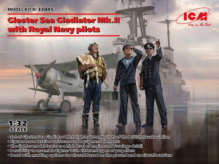 Immagine prodotto ICM Gloster Sea Gladiator Mk.II con piloti della Royal Navy