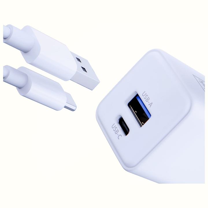Produktbild 3MK Ładowarka sieciowa Hyper GaN Charger 20W 1xUSB-A 1XUSB-C PD QC4+ biały (20 W)