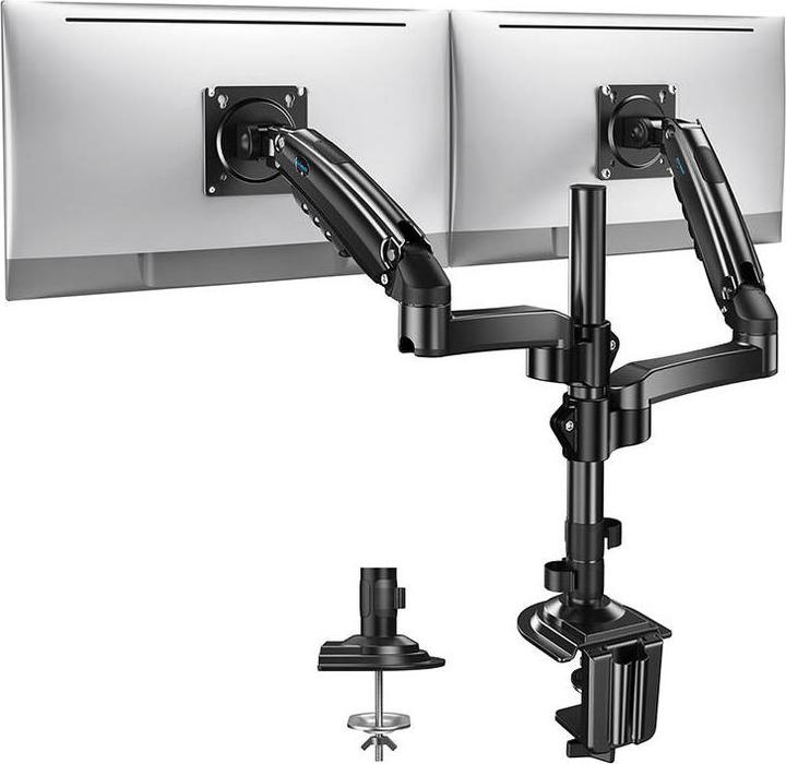 Actual product image Huanuo HNDS8 double monitor mount 13-32"