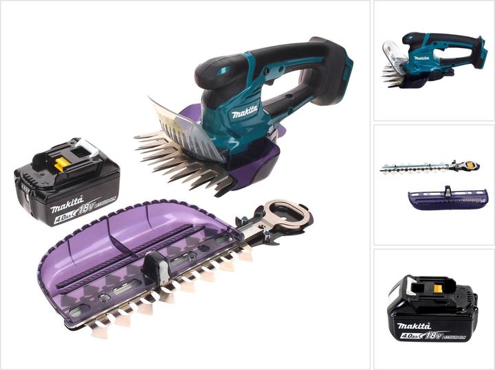 Produktbild Makita DUM 604 M1X Akku Grasschere 18 V mit Gras- und Strauchscherblatt + 1x Akku 4,0 Ah - ohne (Akkuheckenschere)