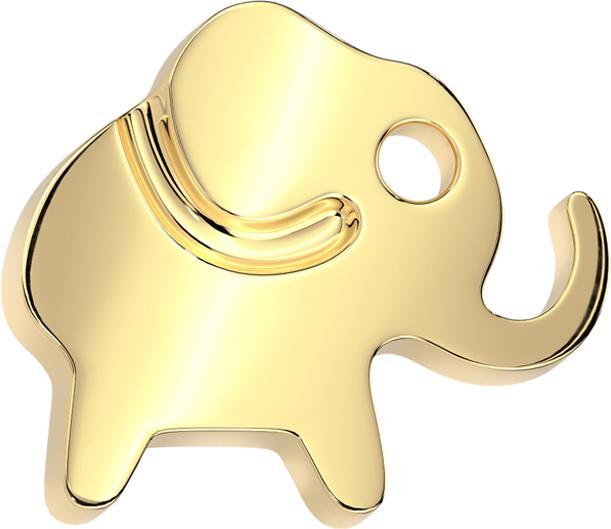 Produktbild Star Piercing Threadless Elefant vergoldet (ohne Messing, Titan G23)