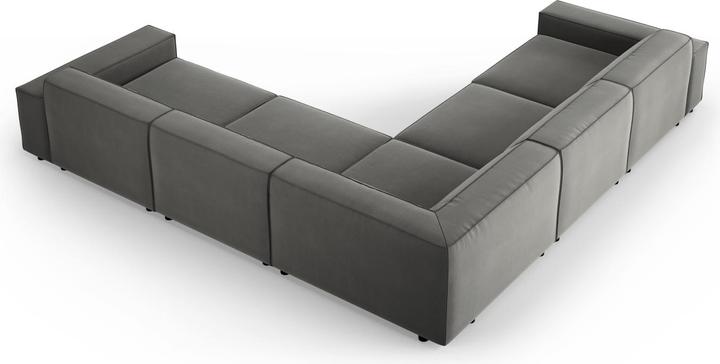 Actual product image Micadoni Velvet Symmetrical Corner Sofa, "Jodie", 6 Seats, 287x287x70Made in Europe (Corner sofa)