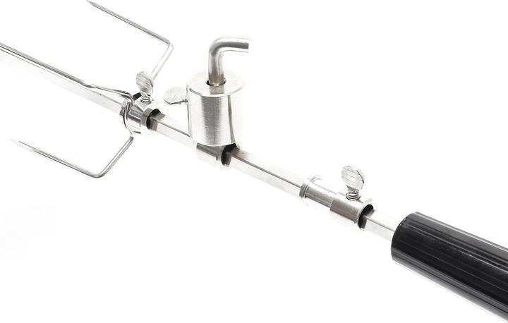 Immagine prodotto Wiltec Spiedo per griglia BBQ in acciaio inox 110cm con peso di bilanciamento spiedo rotante shashlik