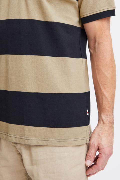 Actual product image FQ1924 FQPeter stripe polo shirt w badge 21900639 (L)