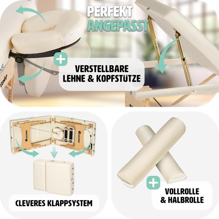 Produktbild tectake 3 Zonen Massageliege-Set