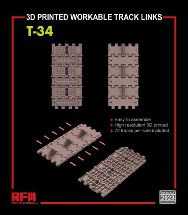 Image du produit Rye Field Model Liens de voie utilisables pour le T-34 (imprimés en 3D)