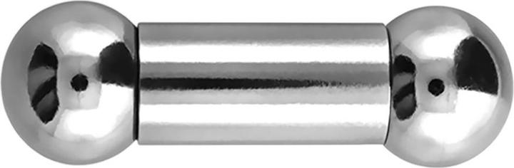 Produktbild Star Piercing Barbell silber mit zwei Kugeln (ohne Messing, Chirurgenstahl 316L)