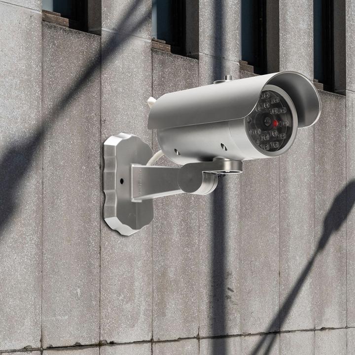 Image du produit Casativo Caméra de surveillance factice avec détecteur de mouvement et lumière rouge clignotante
