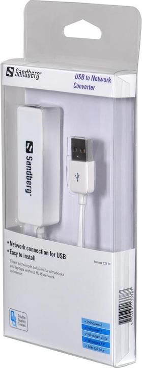 Produktbild Sandberg USB to Network Converter (USB 2.0, RJ45 (1x))