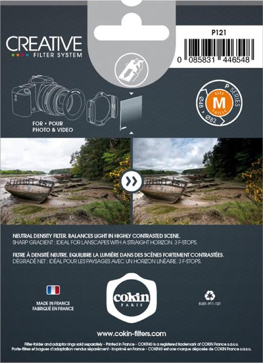 Produktbild Cokin Filter P121 Verlauf 2 ND 8 (84 mm, ND- / Grauverlauffilter, 84 mm)
