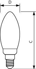 Image du produit Philips MASTER Value Bougie LED dimmable 3,4W (40W) E14 B35 927 verre clair (E14, 3.40 W, 470 lm, D)