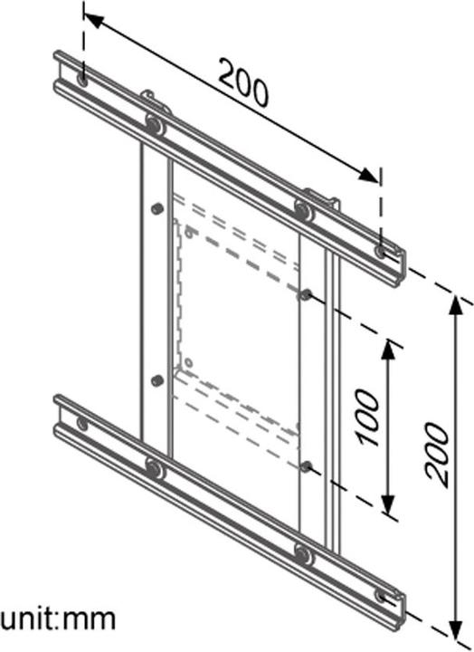 Image du produit Roline Adaptateur VESA 100x100 - 200x200, variable (Platines de montage / d'adaption)