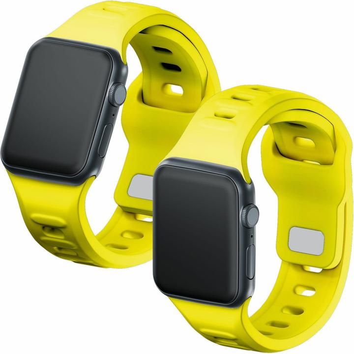 Image du produit 3MK Silicone Watch Strap żółty/yellow dla Apple Watch 38/40/41mm (Silicone, Acier inoxydable)