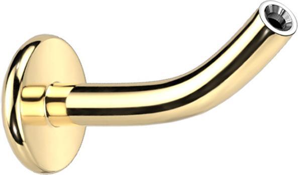 Produktbild Star Piercing Threadless Labret-Stab Banane vergoldet (Titan G23, ohne Messing)