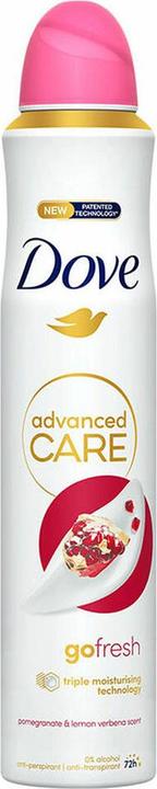 Actual product image Dove Advanced Care Deodorant Pomegranate and Lemon Protection 72 Hours Spray 200ml (Spray, 200 ml)